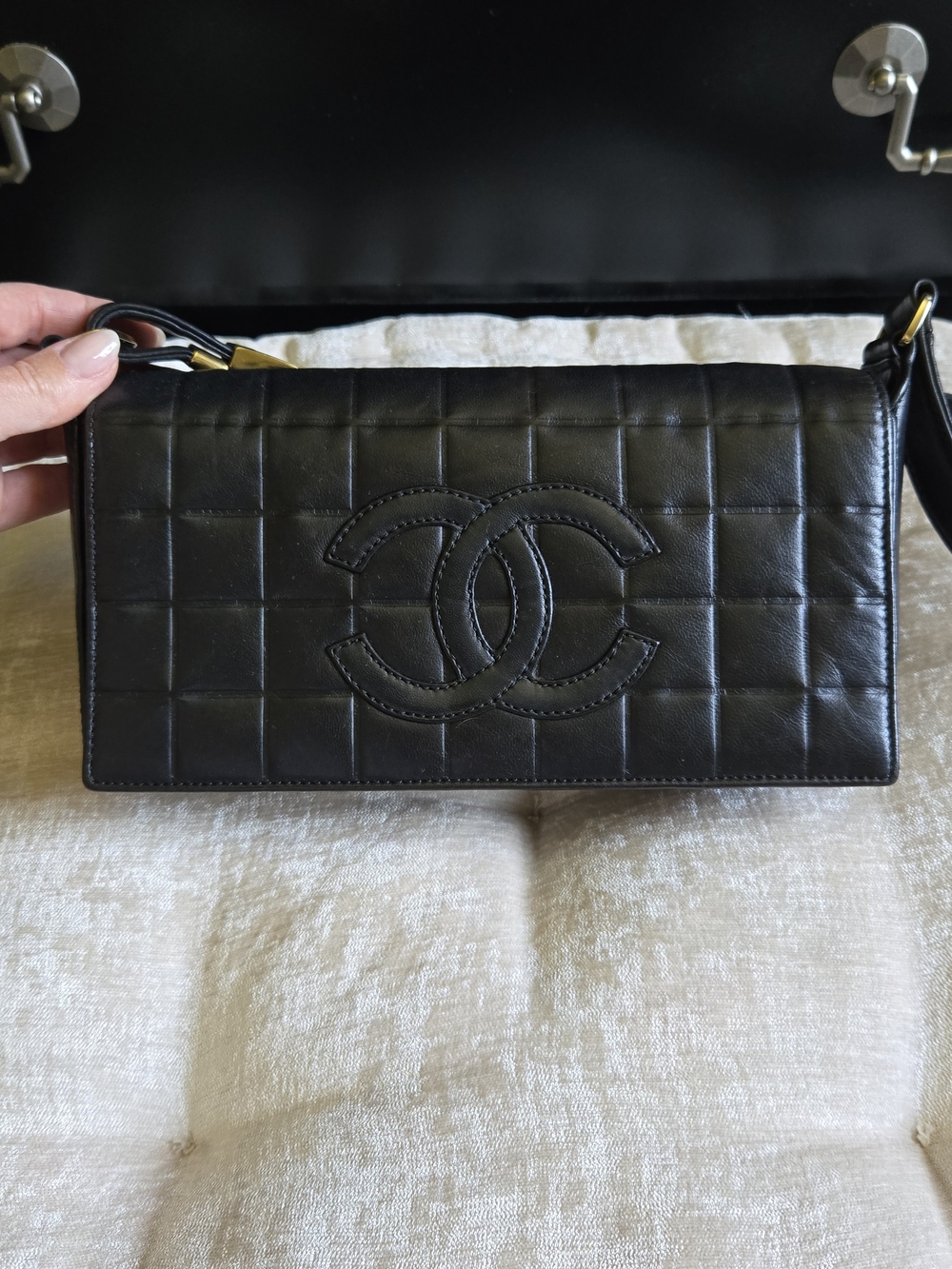 Chanel Chocolate Bar East West Flap Bag